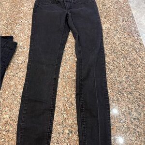 GENERRA Women's Dark Black Skinny Jeans